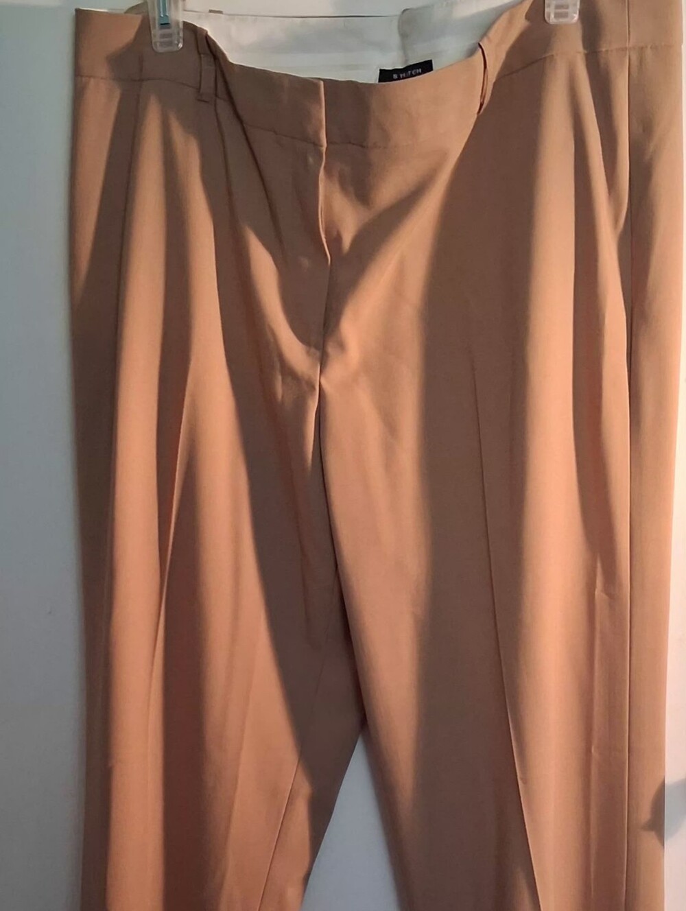 Jones New York Tan Wide-Leg High-Waist Pants